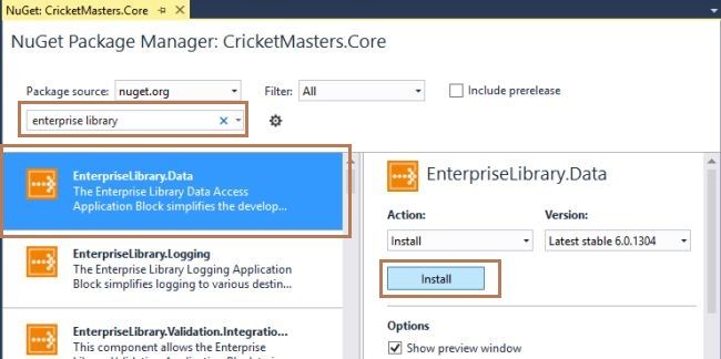 Adding Microsoft Enterprise Library